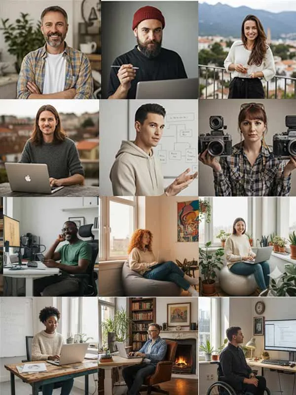 12 profile photos of Beyond Digital Freelance Team